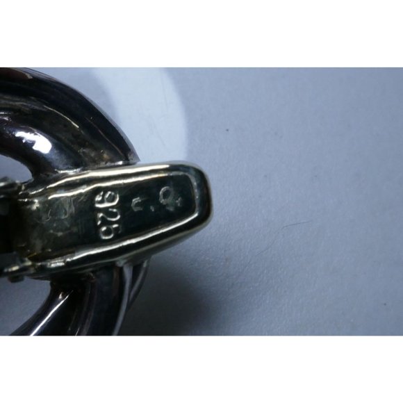 Vintage Sterling Silver Two Tone Electroform Wreath Earrings Signed CO - Picture 8 of 13